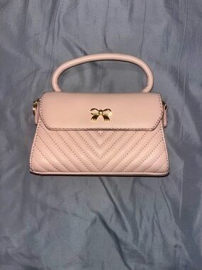 Classic Quilted Top-Handle Bag in Light Pink